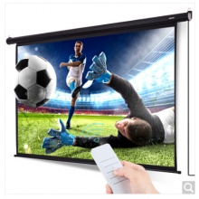 得力(deli)120英寸 16:10遥控电动投影幕布投影布(标配遥控器) 家用投影仪幕布50443