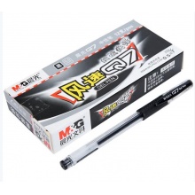 晨光Q7风速0.5拔盖子弹头中性笔（黑色）